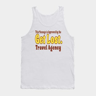 GET LOST. TRAVEL AGENCY YELLOW Tank Top